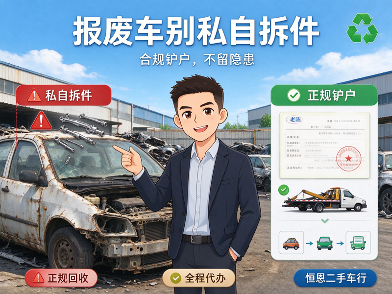 石家庄恒恩二手车 | 石家庄车主注意：报废车私自拆件售卖隐患大，别为小钱惹大麻烦